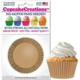 thumbnail image 2 of Cupcake Creations 2" BAKING CUPS Natural 32 Pack No Muffin Pan Needed Easy Peel, 2 of 2