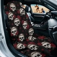 thumbnail image 2 of Xixirimido Car Accessories Sweat Towel Seat Cover Universal Non-Slip for Car Truck SUV Athletic Running Towel for Workout Outdoor Sport Activities, Red Roses Skulls, 2 Pack, 2 of 8