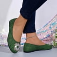 thumbnail image 4 of Shallow Cut Rhinestone Comfortable Women's Casual & Dress Shoes Daily Wear Spring Summer Plus Size Office Work Green 7, 4 of 9