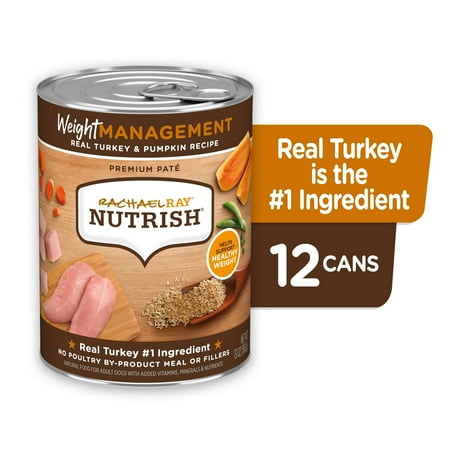 UPC: 0071190800558 | Rachael Ray Nutrish Weight Management Real Turkey & Pumpkin Recipe Wet Dog Food 13 oz. Can Case of 12