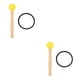thumbnail image 1 of Wosthever Cuenco de cristal sólido, palo para golpear con anillo de goma, cuencos de música de percusión, mazo, palos para golpear, baqueta de Amarillo 2piezas, 1 of 6