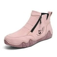 thumbnail image 3 of Womens Shoes,Ankle Boots Comfortable Flat Heel for Winter Daily Wear Warm Ankle Boots for Jeans Outfits,Shoes for Women,Pink,8.5, 3 of 9