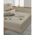thumbnail image 2 of Casa Platino Juegos de Sábanas Dobles – Sábanas Refrescantes 100% Algodón de 450 Hilos, Juego de Sábanas y Fundas de Almohada de Hotel de Lujo, Acabado de Satén Liso y Sedoso – Lino, 2 of 6