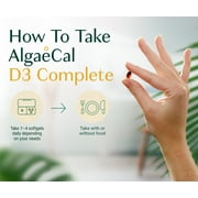 AlgaeCal D3 Complete - Vitamin D3 1000 IU and K2 with A, D, E & K Vitamins for Immune Support, 60 Softgels
