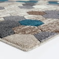 thumbnail image 4 of Luxe Weavers Beige Aqua Modern Geometric Area Rug 5'x7' Size Carpet, 4 of 7