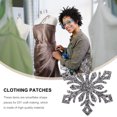 thumbnail image 4 of BRIGHTFUFU 30 unids piezas de copo de nieve DIY parches de horquilla Pinza de pelo DIY Ropa Accesorios, 4 of 8