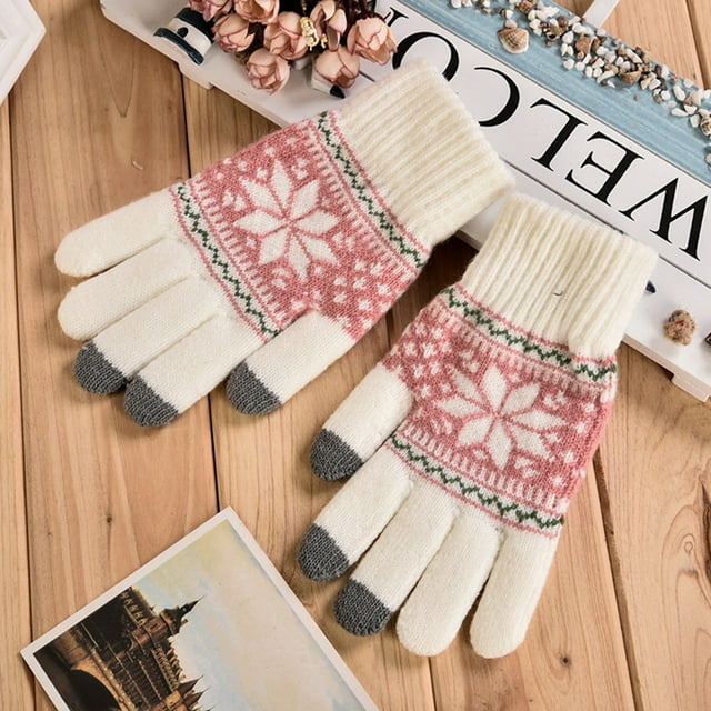 Gants d'Hiver pour Femmes Temps Froid, Gants Thermiques Chauds pour la Course