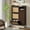 Dark Cherry, variant on Garvee Rattan Shoe Cabinet, 3-Tier Shoe Cabinet with Flip Drawers, Freestanding Narrow Shoe Storage Organizer with Adjustable Shelves, Shoe Rack for Entryway, Fence on Top (Dark Cherry)