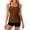 Brown, variant on JULMCOMO Tankini Swimsuits for Women Solid Scoop Neck Adjustable Strap Beach Two Piece Swimsuit Summer Vacation Bathing Suit Beige 2XL