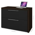 thumbnail image 6 of Bestar Small Space 2-Piece Sliding Computer Desk and 20-inch Storage Tower Set in Dark Chocolate and Black - Includes one Sliding Computer Desk and, 6 of 9