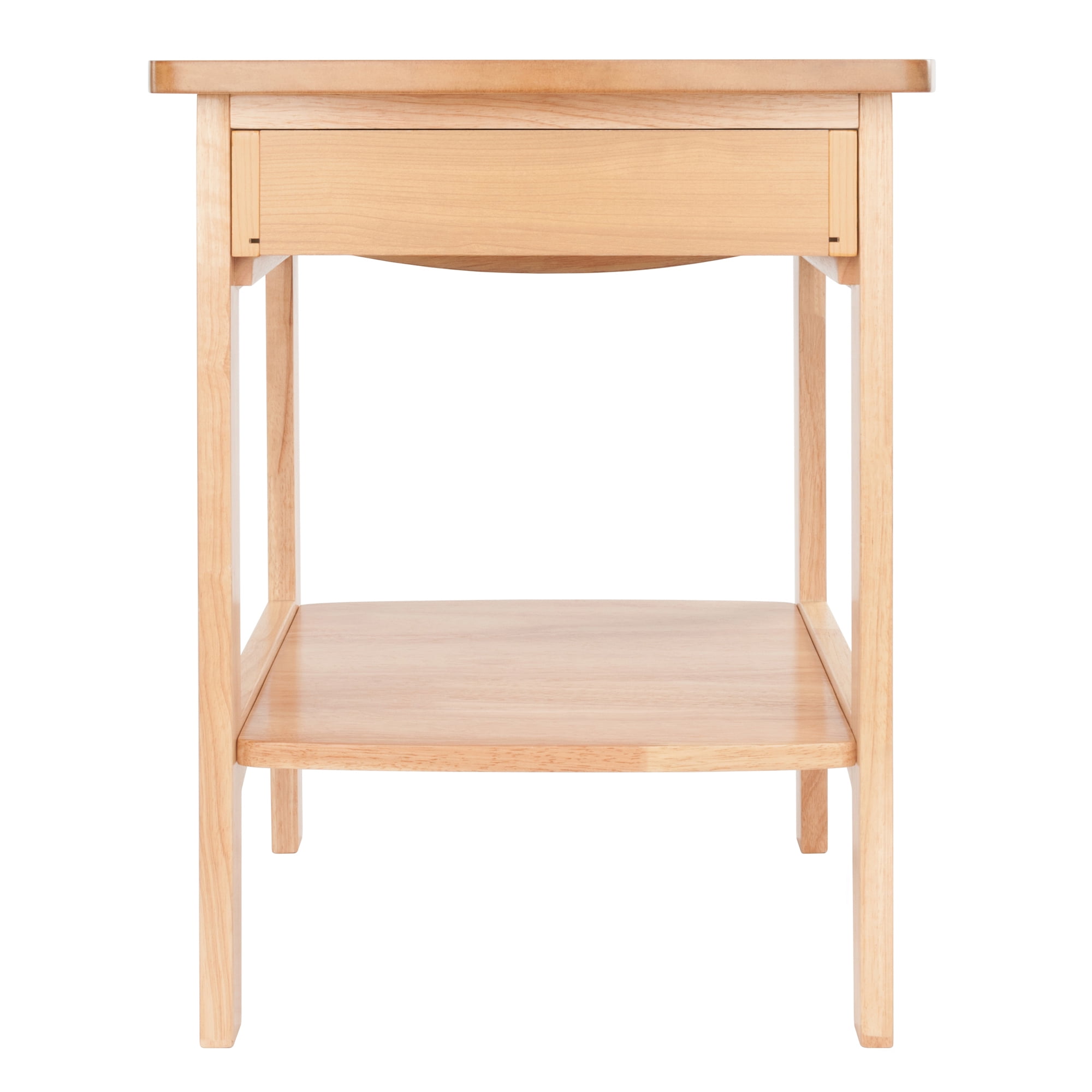 Winsome Claire Curved Nightstand, Accent Table, Natural Finish