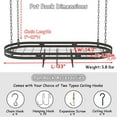 thumbnail image 2 of 33” Hanging Pot Rack Ceiling Mount, Black Metal Pan Rack Hanging with 15 Hooks, Oval Pots and Pans Hanging Rack, Ceiling Hanging Pot Racks with Grid, Pan and Pot hangers for Kitchen Cookware Utensils, 2 of 7