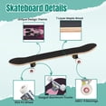 thumbnail image 4 of 31'' Complete Skateboard 7 Layer Canadian Maple Double Kick Deck Skateboards Skull flowers Day Dead Skate Board for Beginner Adult Gifts, 4 of 5