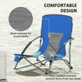 thumbnail image 5 of GVN Outside Chairs with Mesh Back, Carry Bag and Cup Holder, Folding Camping Chairs for Outdoor, Camping, Lawn, Sports, Picnic, Dark Blue, Set of 2, 5 of 6