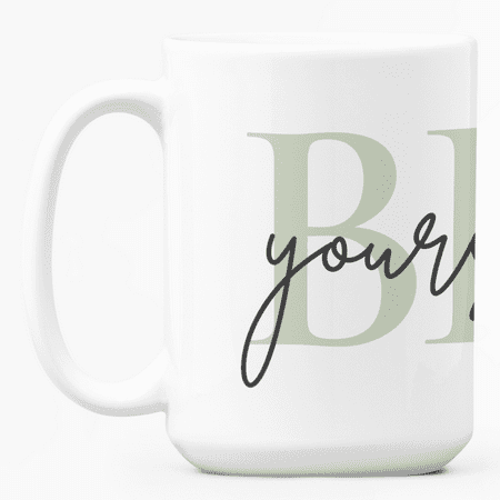 

Esthetic Clear | Be Yourself | White Ceramic Coffee Mug 15fl oz