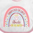 thumbnail image 4 of Inktastic Handpicked for Earth by My Uncle in Heaven Rainbow Boys or Girls Baby Bib, 4 of 4