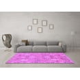 thumbnail image 3 of Ahgly Company Indoor Round Oriental Purple Traditional Area Rugs, 5' Round, 3 of 4