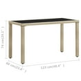 thumbnail image 4 of vidaXL Garden Table Beige 123x60x74 cm Poly Rattan, 4 of 4