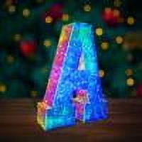Qocolhg LED Marquee Letter Lights, Led Marquee Sign Light Up Letters Led Letters Lights 26 Alphabet, Prismatic Iridescent Letters Led Lights Plastic Letters Sign For Home Valentines Day Decorations