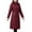 #297-Wine, variant on AUNVITO Women's Thickened Hooded Down Jacket with Drawstring & Zippered Pockets, Loose Fit Mid-Length Burgundy Winter Coat Casual Fashion Outerwear