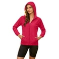 thumbnail image 3 of Women's Hooded Raglan Lightweight Waterproof Sun Protection Zip Up Outdoor Jacket,XXL,Women's Plus Size, 3 of 5