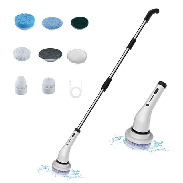 Cordless Electric Spin Scrubber 2 Speeds Power Cleaning Brush Scrubber