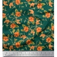 thumbnail image 1 of Soimoi Cotton Jersey Fabric Leaves & Wild Flower Floral Print Fabric by The Yard 58 Inch Wide, 1 of 3