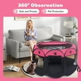 thumbnail image 5 of Luxvie Portable Pet Playpen Dog Cat Playpen Cat Cage Indoor with Mesh Foldable Outdoor Kitten Playpen for Indoor Cats Pen for Puppys Small Dogs, Red & Black, 5 of 7