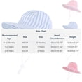 thumbnail image 3 of WQNVRNR Toddler Baby Sun Hat- Bucket Hat Wide Brim Adjustable UPF 50+ Sun Protection Beach Hats Red Size 2-4Y, 3 of 9