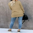 thumbnail image 3 of CNKOO Womens Long Sleeve Open Front Waffle Chunky Knit Cardigan Sweater Outwear, 3 of 5