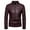 Burgundy, variant on Herrnalise Men's Padded Leather Jacket Fashion Leather Plus Fleece Jacket Motorcycle Jacket Warm Leather Jacket Burgundy