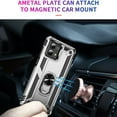 thumbnail image 3 of Compatible with Motorola Moto G Power 5G 2024 Case,with 360 Ring Holder Kickstand Card case,Armor Military Grade Protection Hybrid Silicone TPU PC Rugged Case,Magnetic with Car Mount Cover,Silver, 3 of 6