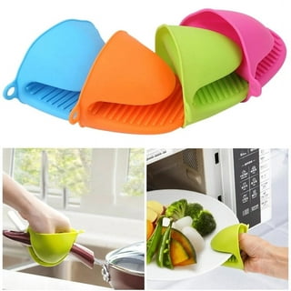Gaberoad Thickened Mini Silicone Oven Mitts Heat Resistant, Rubber Oven  Mitt Gloves, Finger Pinch Grips, Pot Holder, Silicone Potholder for Kitchen