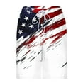 thumbnail image 3 of Chiccall Mens Plus Size Independence Day Graphic Swim Trunks July 4th Flag Printed Shorts Summer Beach Elastic Waist Drawstring Shorts for Men, 3 of 6