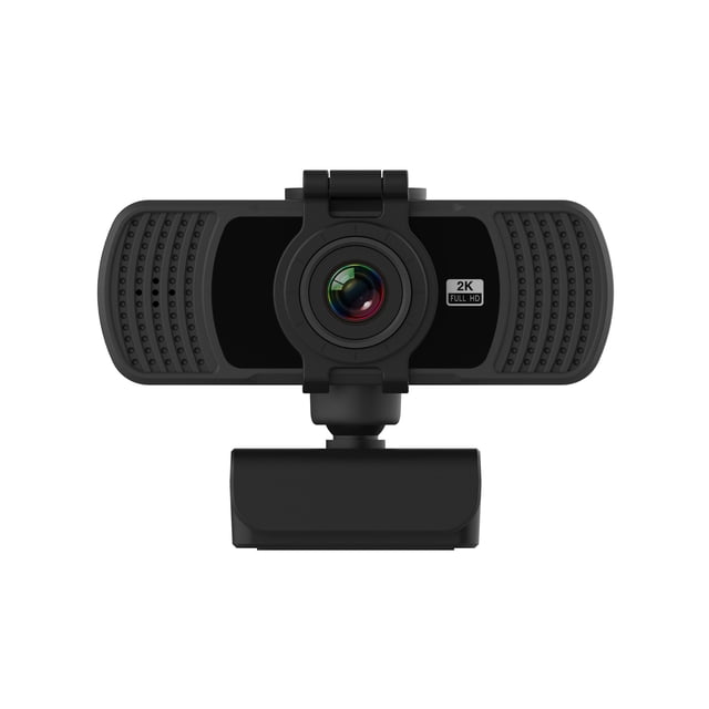 Webcam 2K Autofocus USB High Clarity Web Camera with Microphone for Mac Laptop Video Live - Black