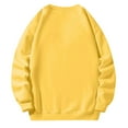thumbnail image 5 of Dwellite Oversized Sweatshirts for Women Crewneck Hoodies Cotton Long Sleeve Tops Solid Color Pullover Sweat Shirts Yellow L, 5 of 6
