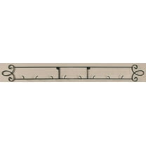 Tripar Augusta Black Horizontal Plate 44.75"W Wall 4-Place Rack