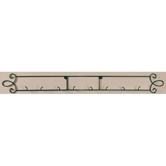 Tripar Augusta Black Horizontal Plate 44.75"W Wall 4-Place Rack