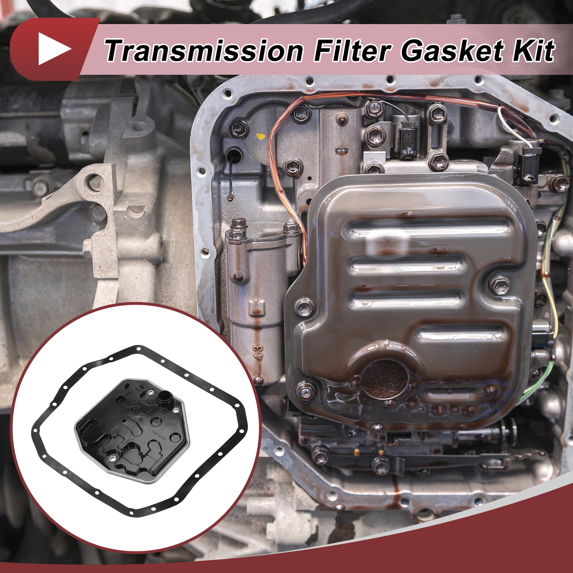 Unique Bargains 1Set Transmission Filter Gasket Kit for Toyota RAV4 13-16 Engine Automatic Transmission Filter Kit Gasket No.353300W030 Plastic, Metal, Filter paper