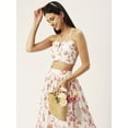 thumbnail image 4 of DressBerry Women's Printed Cotton Knee Length 2 PCS Skirt Top Set Spaghetti Straps Shoulders Sleeveless High Rise Keyhole Neck High Waist, 4 of 8