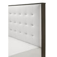 thumbnail image 3 of Contemporary Style 1pc Brown Finish Gray Upholstered King Size Bed Tufted Headboard Wooden Bedroom, 3 of 5