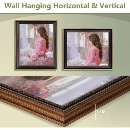 16x20 Ornate Picture Frame Without Mat for 16x20 Photo,Shatter-Resistant Glass Sawtooth Hangers Wall Mount Display