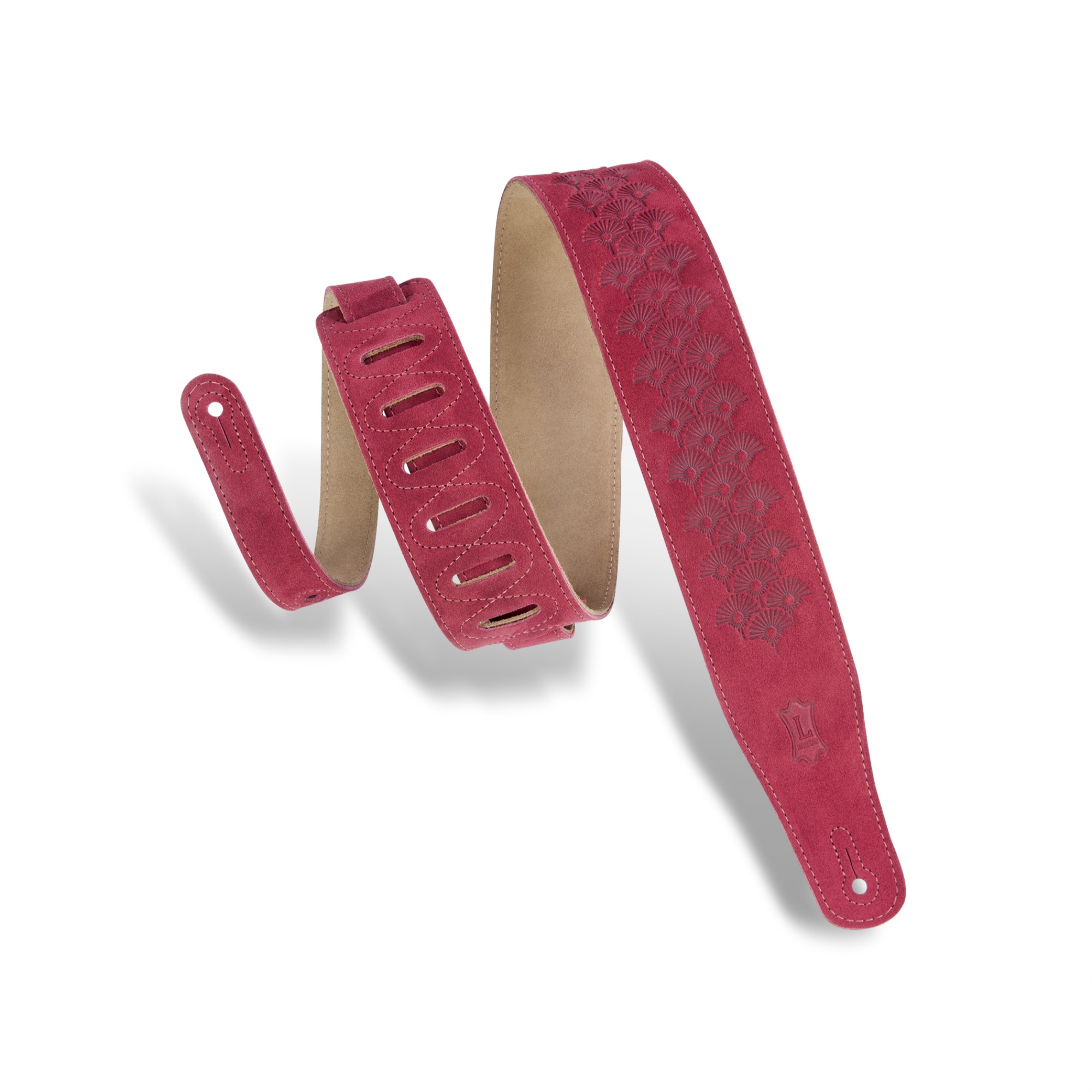 Levy's 2 1/2" Suede Leather Guitar Strap W/ Suede Leather Backing