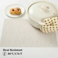 thumbnail image 5 of Pale Beige Placemats Set of 8 - Heat Resistant Non-Slip Place mats for Dining Table, Washable Durable PVC Vinyl Woven Table Mats（Pale Beige, 8）, 5 of 6