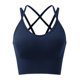 thumbnail image 2 of Tank Top Para Mujeres Workout Camiseta sin mangas de tirantes finos de verano para mujer con capa interior y prendas de vestir Sexy chica picante espalda corta Top con cojín en el (Blue, One Size), 2 of 4