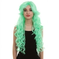 HPO Women’s Adult Halloween Wig – Mint Green with Headband