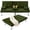 Dark Green, variant on Best Choice Products Modern Faux Leather Convertible Futon Sofa w/ Removable Armrests, 2 Cupholders - Black