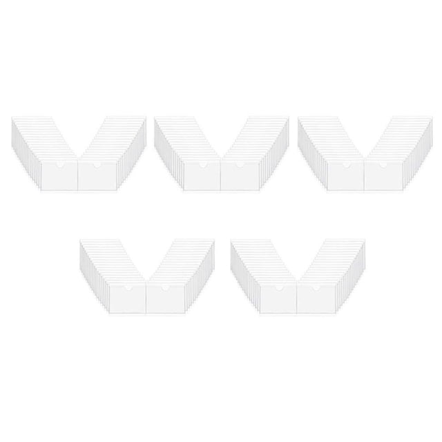 180Pcs Self-Adhesive Label Card Holder Index Pockets Holder 6X8.5cm Clear Plastic Card Holder Adhesive Label Holder