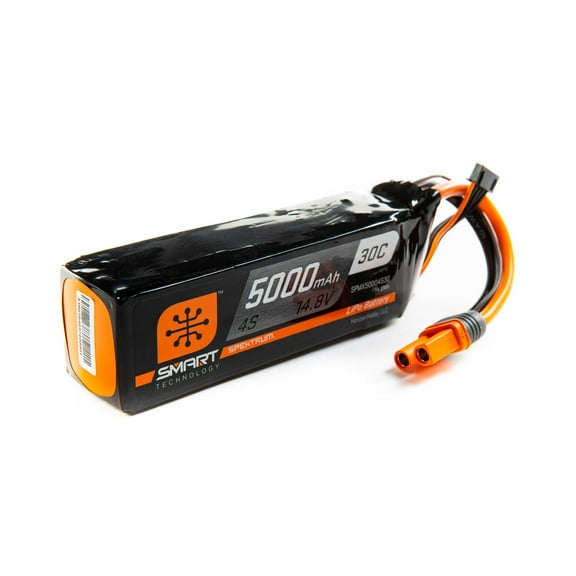 Spektrum Accessories 5000mAh 4S 14.8V Smart LiPo 30C IC5 SPMX50004S30 Airplane Batteries