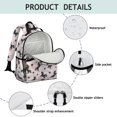 thumbnail image 4 of Unicorn and Star Pink Pattern Cute School Backpack Bag for School with Padded Back and Adjustable Shoulder Straps 15.25"x11.5"x5.25", 4 of 5